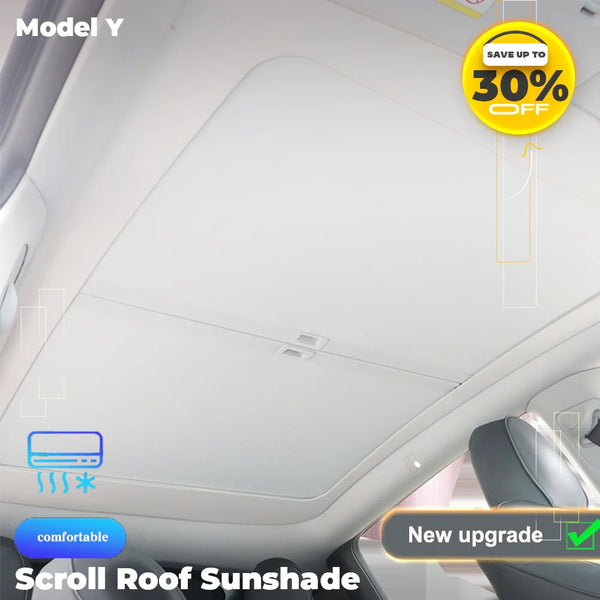 Tesla Model Y Sunshade Roof Window Insulation UV Rays Protection