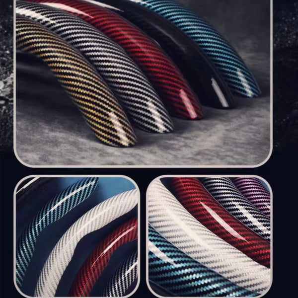 General carbon fiber steering wheel cover, hard car steering wheel cover, segment non-slip carbon fiber car wheel cover, multi-color