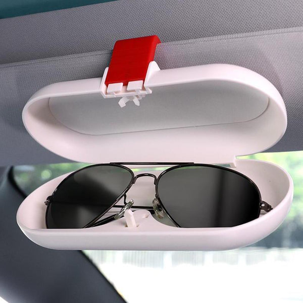 Glasses Case Sun Visor Card Storage Sunglasses Storage Box For Tesla Model 3/Y/X/S (2012-2024)