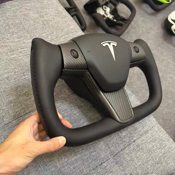 Drpo Gear Yoke Steering Wheel for Model Y (all years) & Tesla Model 3 (before 2024)